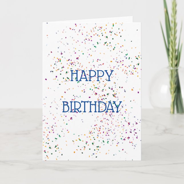 Tarjeta de cumpleaños Blank Happy (Anverso)