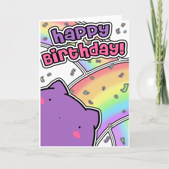 Tarjeta de cumpleaños Blobcat (Anverso)