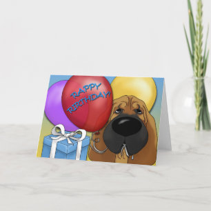 Tarjeta de cumpleaños Bloodhound