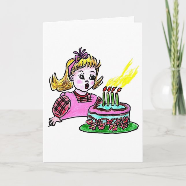 TARJETA DE CUMPLEAÑOS - BLOQUEANDO VELAS EN UN PAS (Anverso)
