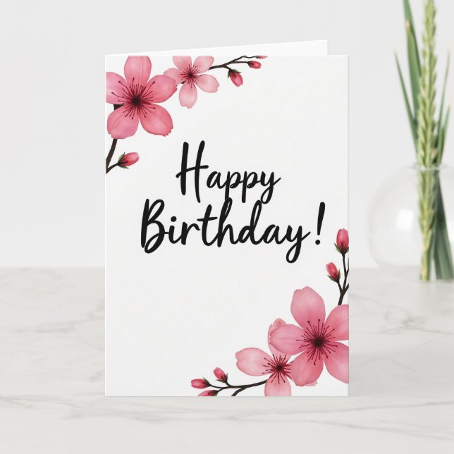 Tarjeta de cumpleaños Blossom (Anverso)