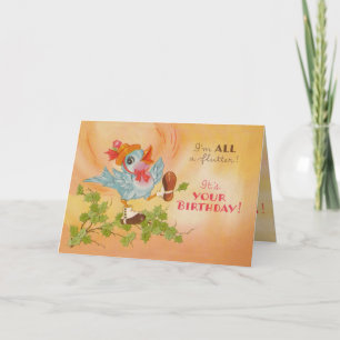 Tarjeta de cumpleaños Blue Bird