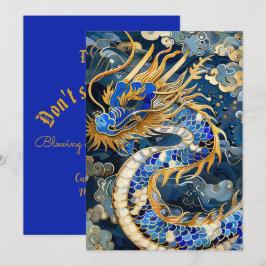 Tarjeta de cumpleaños Blue Dragon