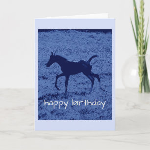 Tarjeta de cumpleaños Blue foal