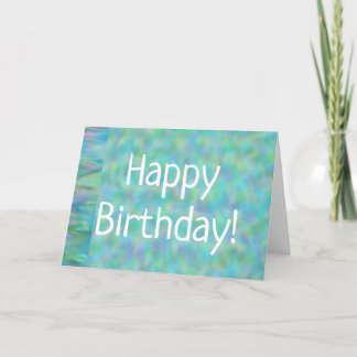 Tarjeta de cumpleaños Blue Green Mother of Pearl