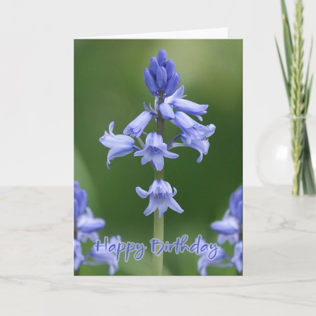 Tarjeta de cumpleaños - Bluebells (Anverso)