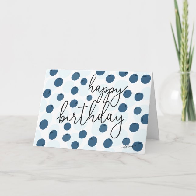 Tarjeta de cumpleaños Blueberry (Anverso)