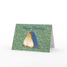 Tarjeta de cumpleaños Bluebird (impresión grande)