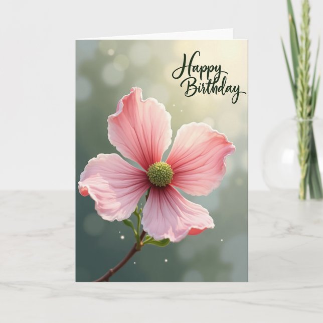 Tarjeta de cumpleaños Blush Bloom (Anverso)