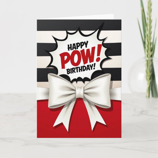 Tarjeta de cumpleaños Bold Burst (Anverso)