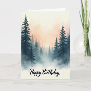 Tarjeta de cumpleaños Bosques Tranquilos