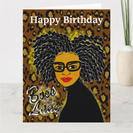 Tarjeta de cumpleaños Boss Lady African American L