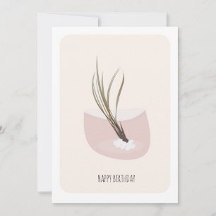 Tarjeta de cumpleaños botánica alta de planta aére