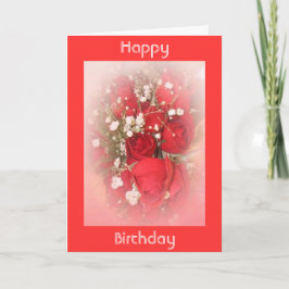 Tarjeta de cumpleaños Bouquet para rosas
