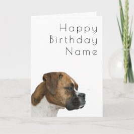 Tarjeta de cumpleaños Boxer Dog Art Deco