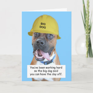 Tarjeta de cumpleaños Boxer por foco por causa