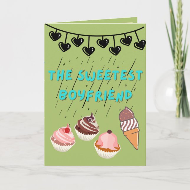 Tarjeta de cumpleaños Boyfriend (Anverso)