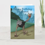 Tarjeta de cumpleaños Boyfriend - Personalizado Os<br><div class="desc">Tarjeta de cumpleaños Boyfriend - Personalizado Ostrich - Pintura digital</div>