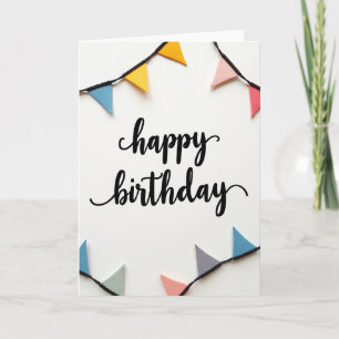 Tarjeta de cumpleaños Bright Pennant