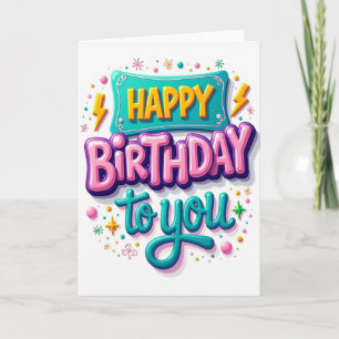 Tarjeta de cumpleaños brillante