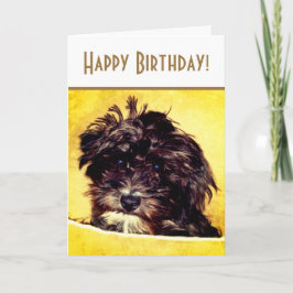 Tarjeta de cumpleaños brillante para perro Schnood