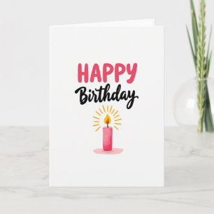 Tarjeta de cumpleaños brillante y feliz