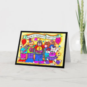 Tarjeta de cumpleaños Brillante y Furry