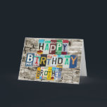 Tarjeta de cumpleaños Brother Plates de licencia<br><div class="desc">Por Gear4gearheads.</div>