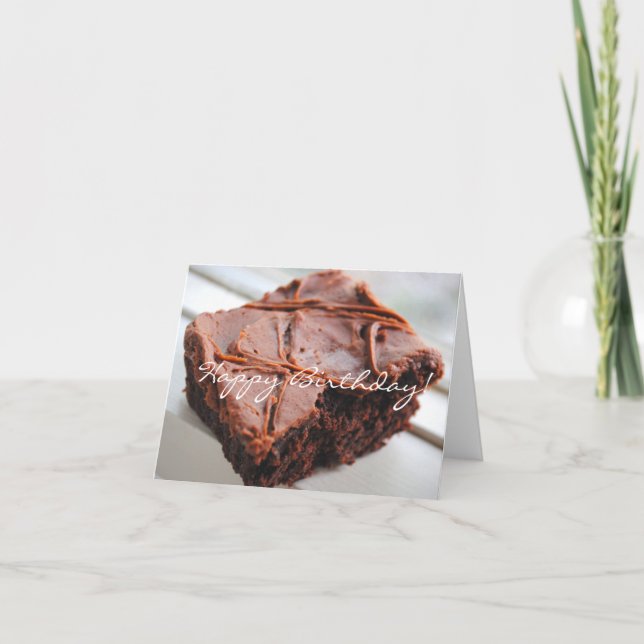 Tarjeta de cumpleaños Brownie Happy (Anverso)