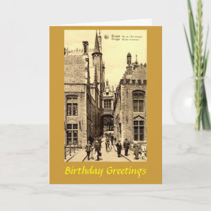Tarjeta de cumpleaños - Brujas, Bélgica