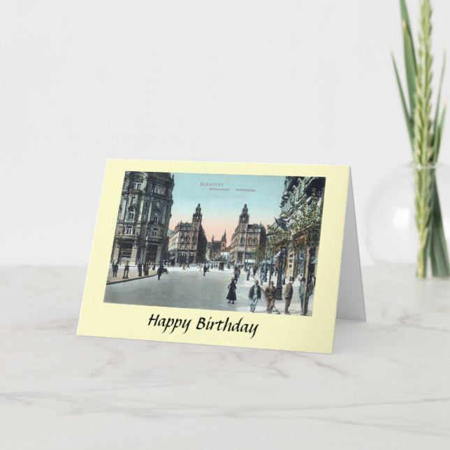 Tarjeta de cumpleaños - Budapest, Hungría (Anverso)