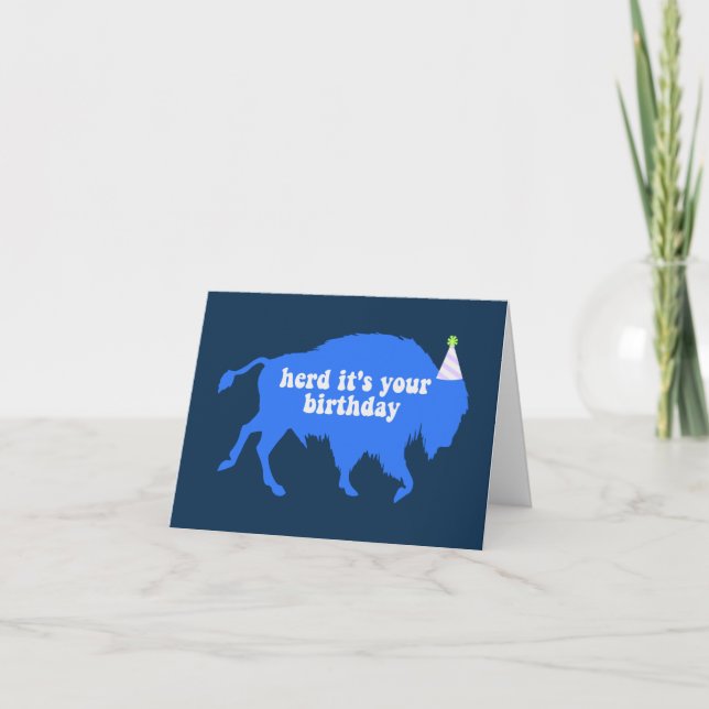 Tarjeta de cumpleaños Buffalo (Anverso)