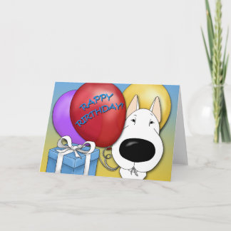 Tarjeta de cumpleaños Bull Terrier