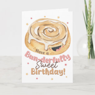 Tarjeta de cumpleaños Bun-derfully Sweet Rollo d