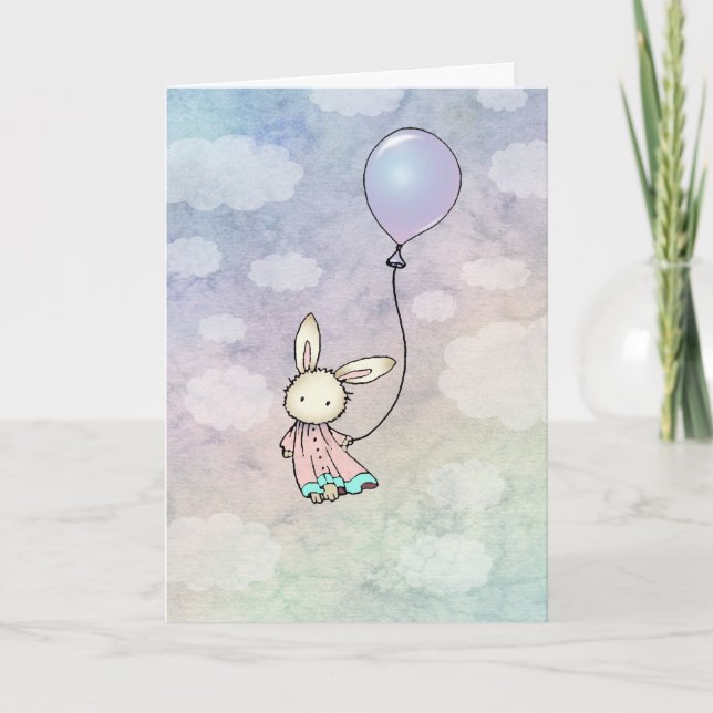 Tarjeta de cumpleaños Bunny (Anverso)