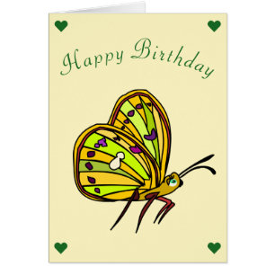 Tarjeta de cumpleaños Butterfly