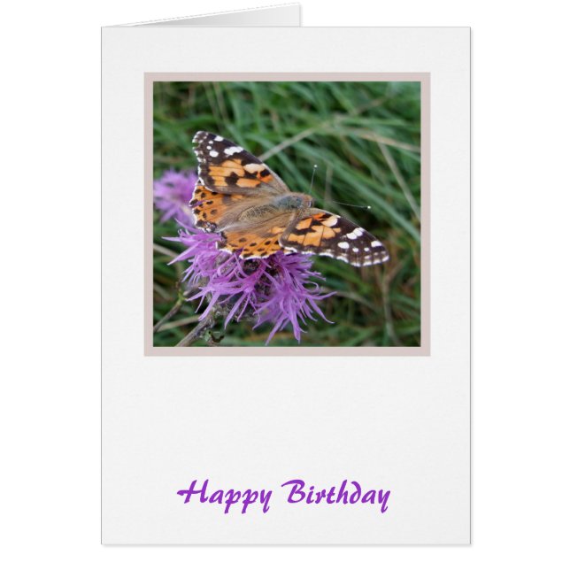 Tarjeta de cumpleaños Butterfly (Frente)