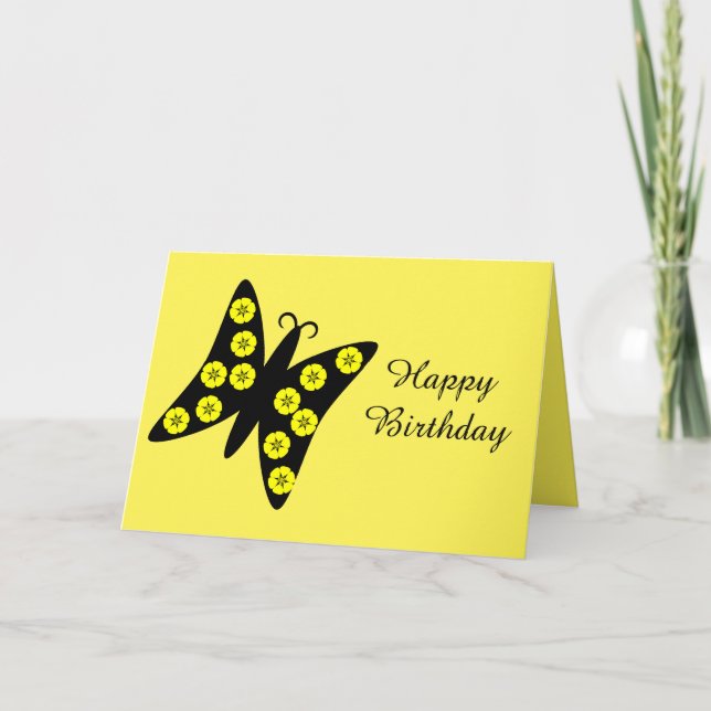Tarjeta de cumpleaños Butterfly (Anverso)