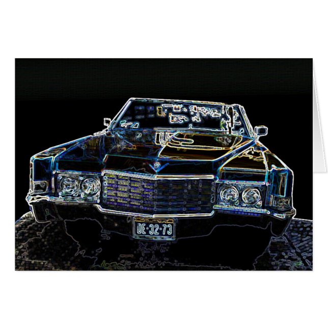 Tarjeta de cumpleaños Cadillac (Anverso (Horizontal))