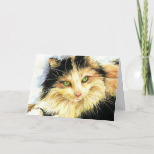 Tarjeta de cumpleaños Calico Cat 0010