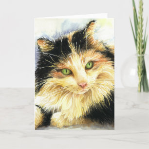 Tarjeta de cumpleaños Calico Cat 0010
