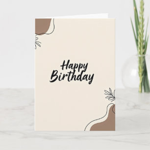 Tarjeta de cumpleaños caligráfica