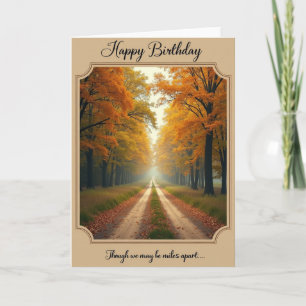 Tarjeta de cumpleaños Camino de Otoño