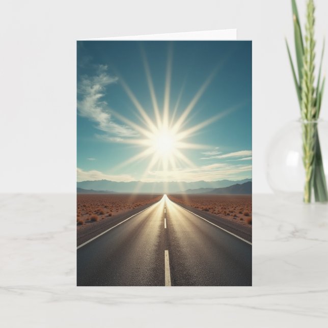 Tarjeta de cumpleaños Camino Dorado (Anverso)