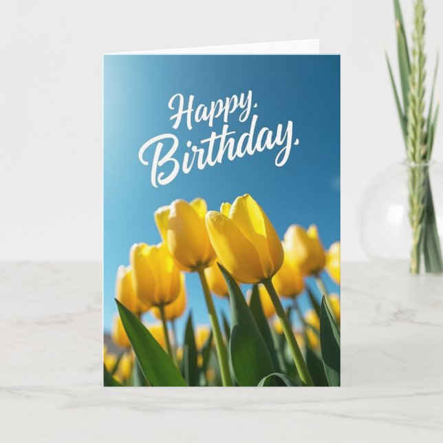 Tarjeta de cumpleaños Campo Soleado (Anverso)