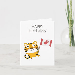 Tarjeta de cumpleaños canadiense - Cumpleaños feli