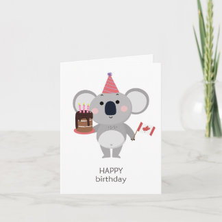 Tarjeta de cumpleaños canadiense - Cumpleaños feli