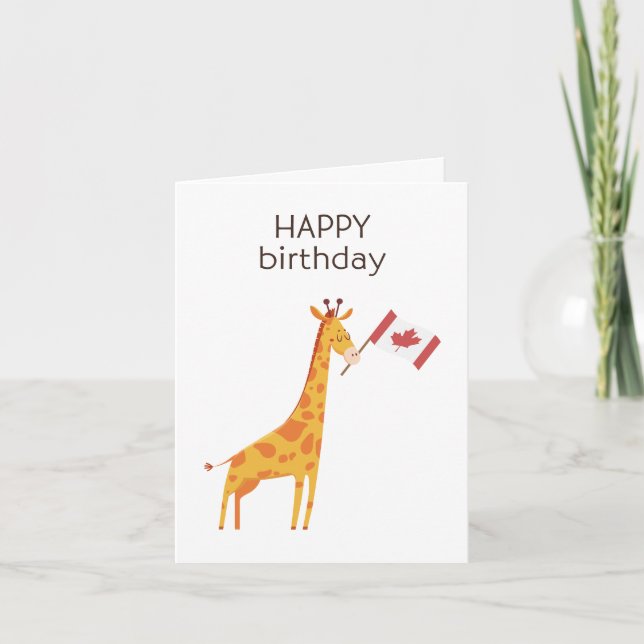 Tarjeta de cumpleaños canadiense – Feliz cumpleaño (Anverso)