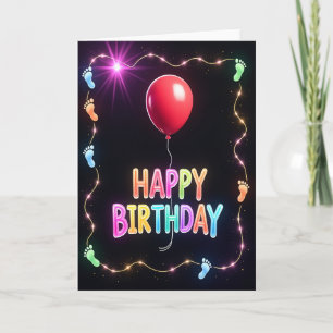 Tarjeta de cumpleaños Candy Glow