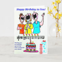 TARJETA DE CUMPLEAÑOS - CANTANTES DE CUMPLEAÑOS